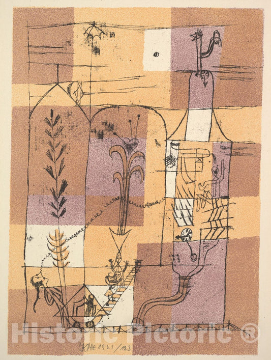 Art Print : Paul Klee - Hoffmannesque Scene (Hofmanneske Szene) : Vintage Wall Art
