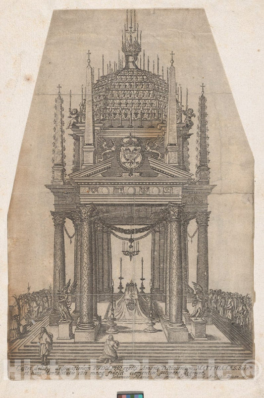 Art Print : Giovanni Maria Filippi - Catafalque for Rudolf II of Austria : Vintage Wall Art