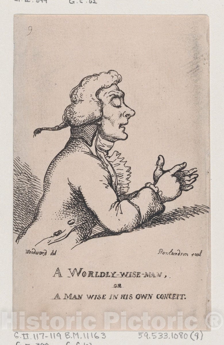 Art Print : Thomas Rowlandson - A Worldly-Wise Man : Vintage Wall Art