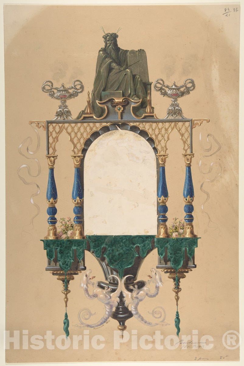 Art Print : Edouard ? Bouvenne - Design for Frame : Vintage Wall Art
