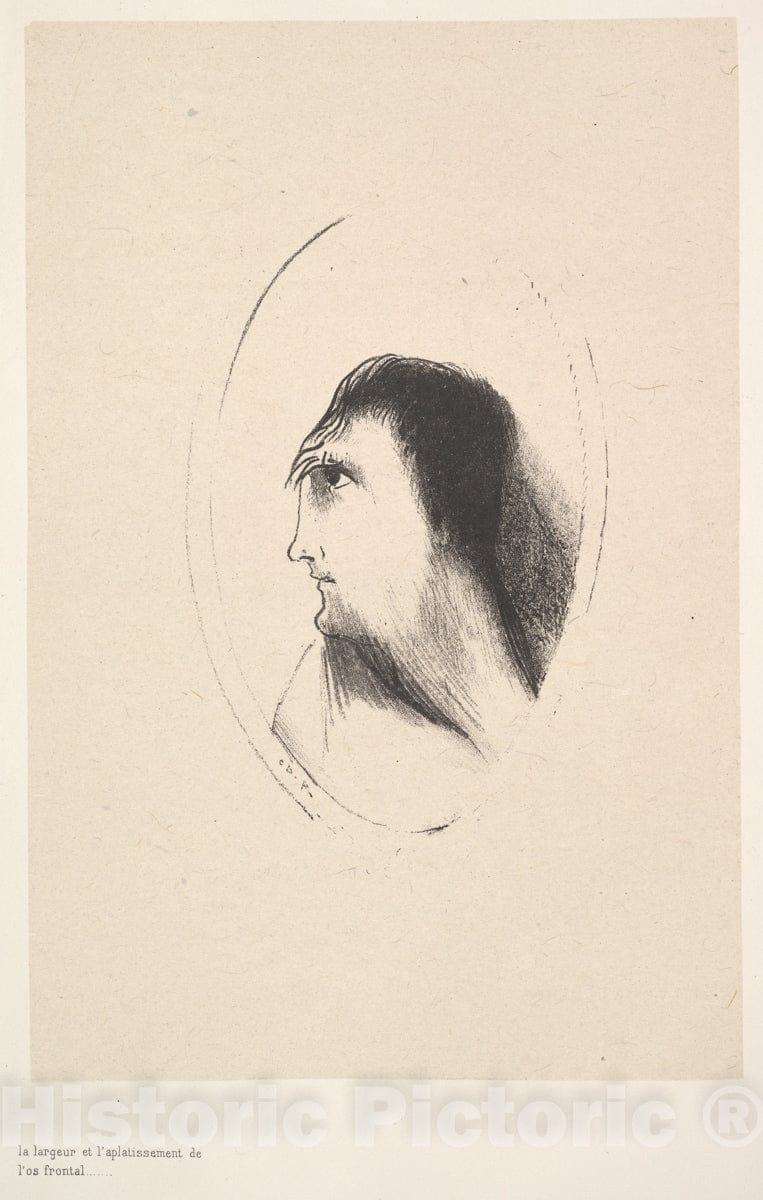 Art Print : Odilon Redon - The breadth and Flatness of The Frontal Bone : Vintage Wall Art