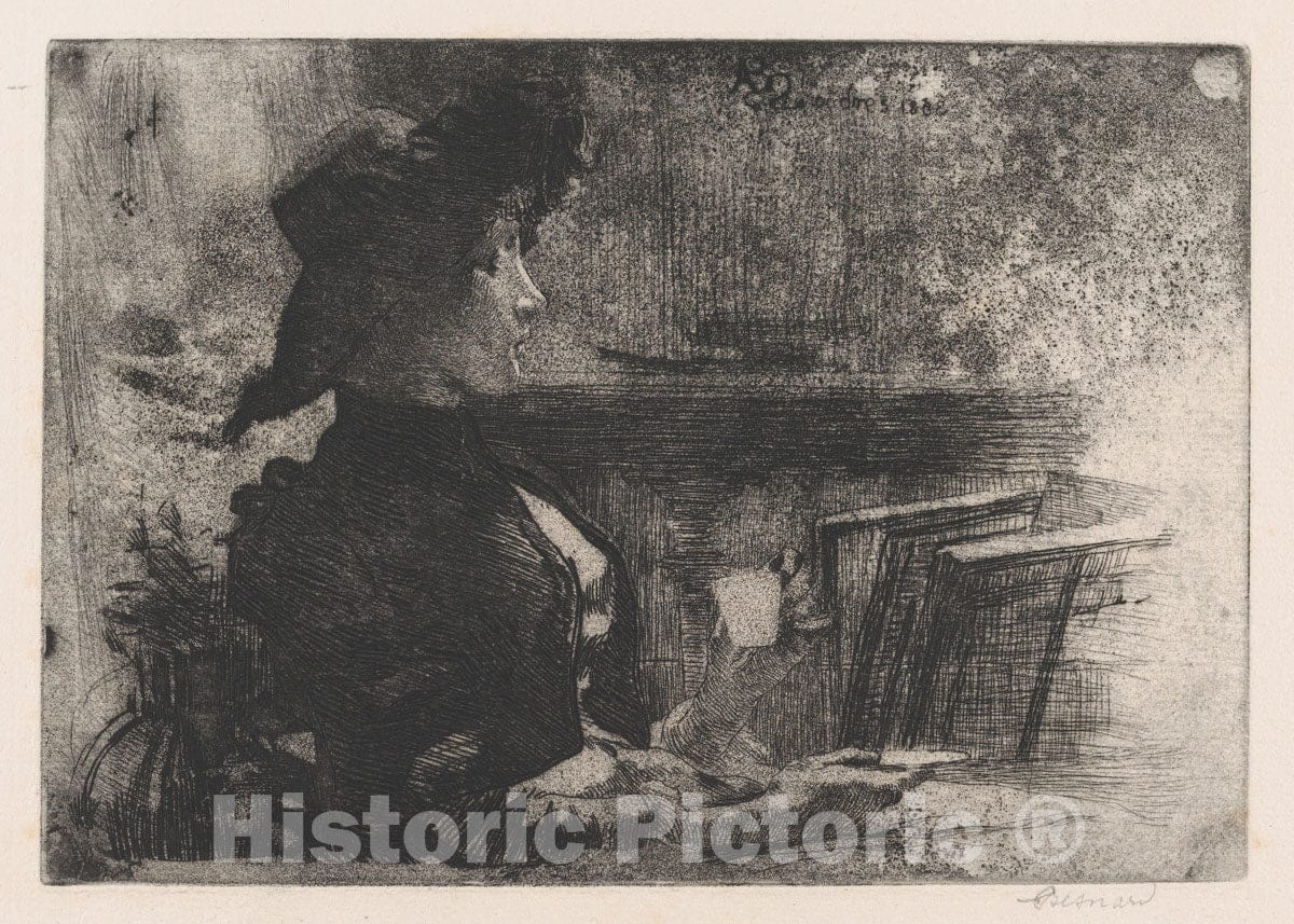 Art Print : Paul-Albert Besnard - The Cup of Tea : Vintage Wall Art