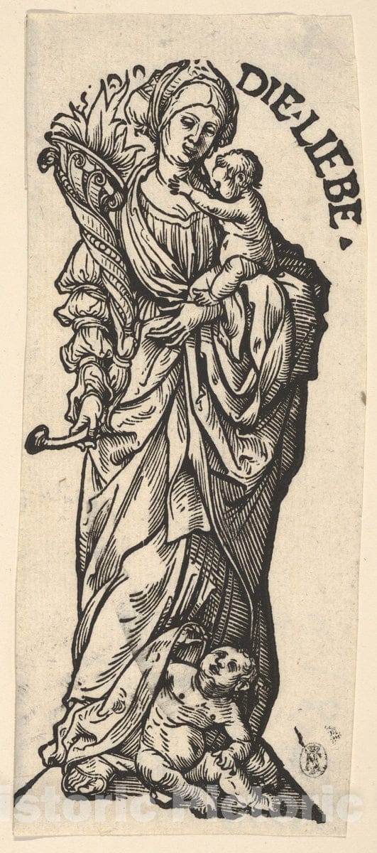 Art Print : Hans Burgkmair - Charity (Die Liebe), from The Seven Virtues : Vintage Wall Art