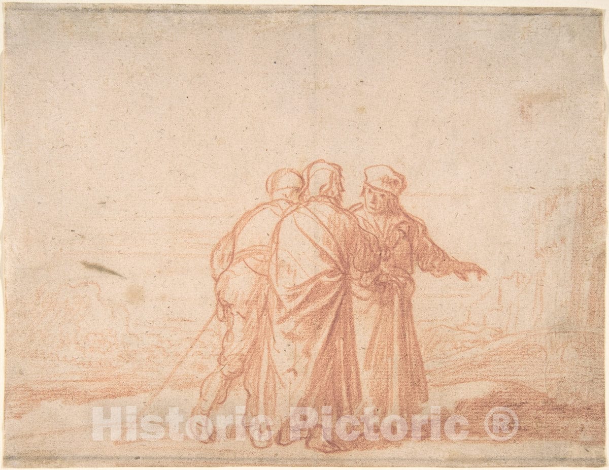 Art Print : Claes Moeyaert - The Road to Emmaus : Vintage Wall Art