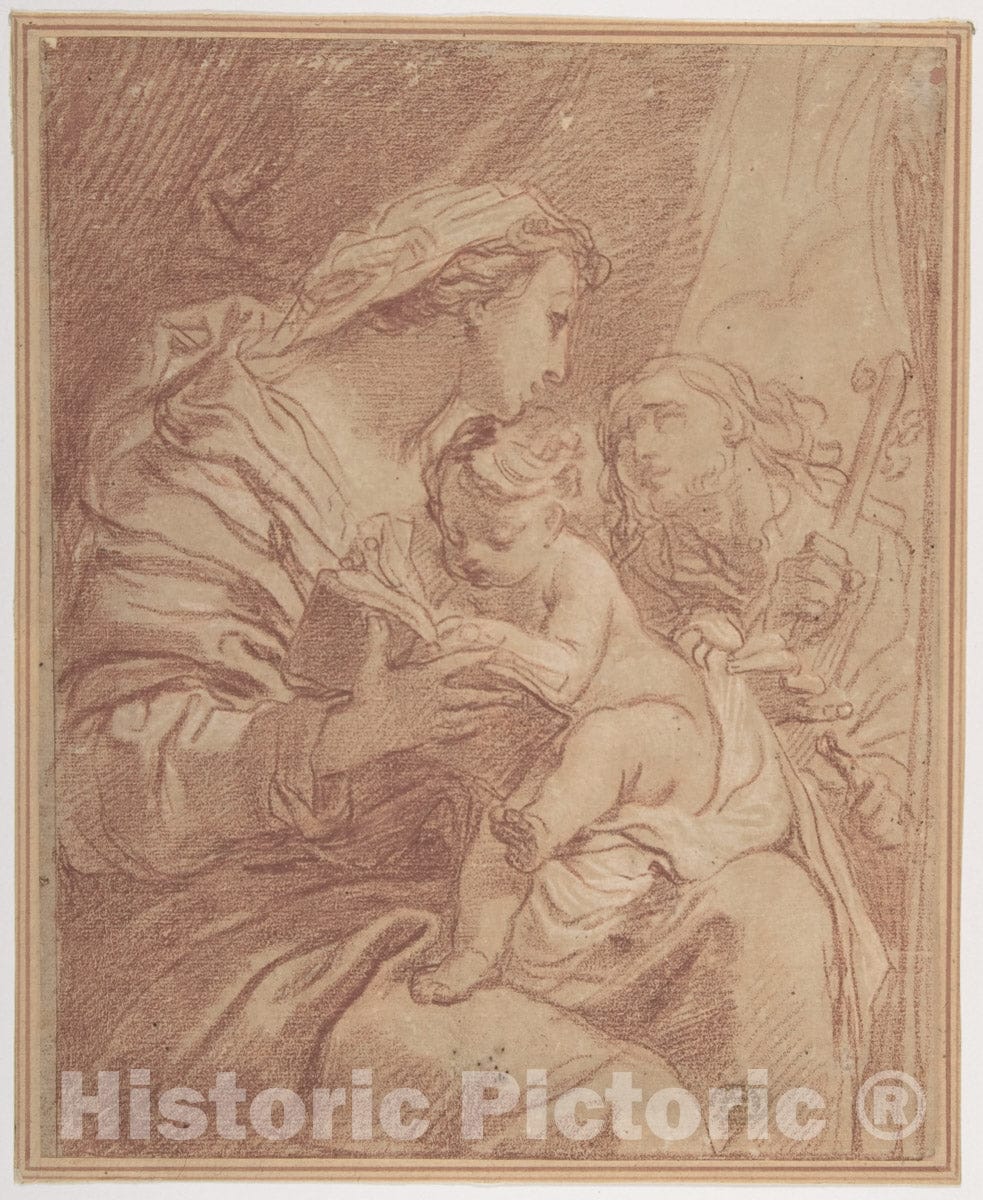 Art Print : Gaetano Gandolfi - The Holy Family : Vintage Wall Art