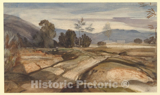 Art Print : Alexandre-Gabriel Decamps - Landscape : Vintage Wall Art