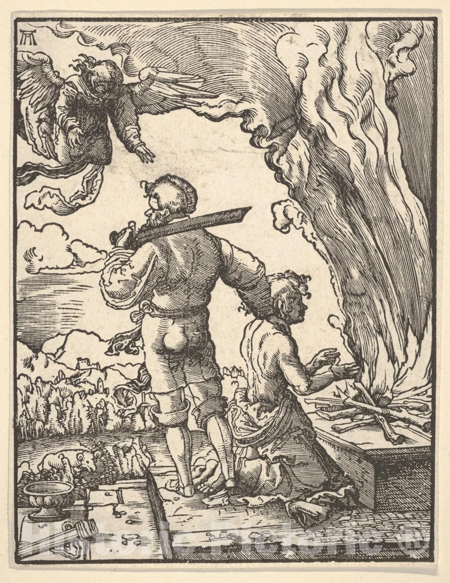 Art Print : Albrecht Altdorfer - Abraham's Sacrifice : Vintage Wall Art