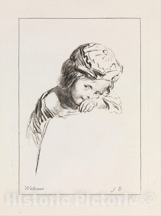 Art Print : Antoine Watteau - Figures de Differents caracteres, de Paysages .Volume I : Vintage Wall Art