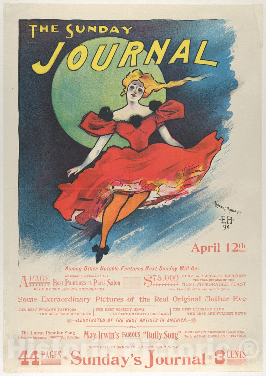 Art Print : Ernest Haskell - The Sunday Journal : Vintage Wall Art