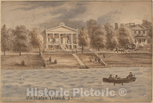 Art Print : Augustus Köllner - Inner Bay, Staten Island, New York : Vintage Wall Art