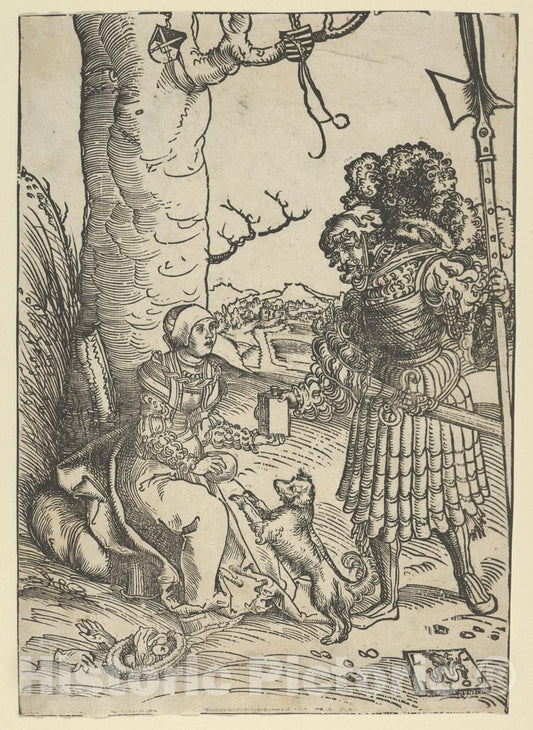Art Print : Lucas Cranach The Elder - David and Abigail : Vintage Wall Art