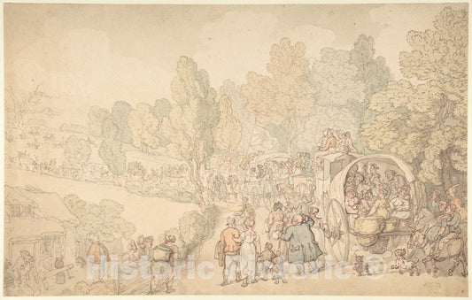 Art Print : Thomas Rowlandson - Fairlop Fair, Essex : Vintage Wall Art