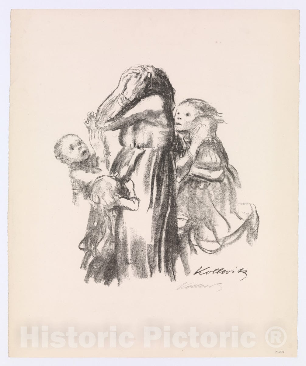 Art Print : Käthe Kollwitz - Killed in Action (Gefallen) : Vintage Wall Art