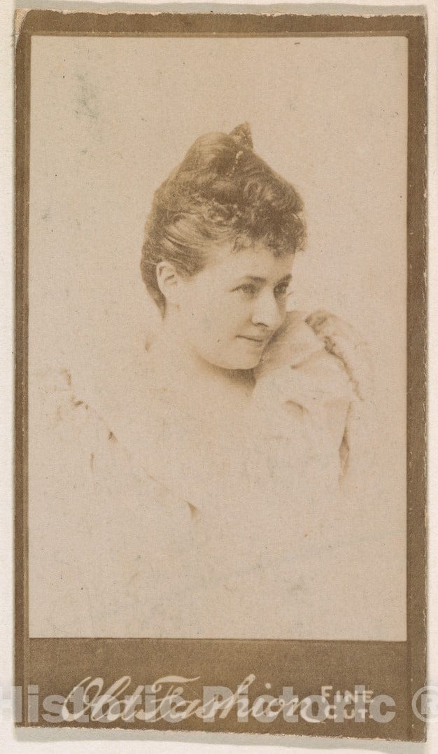 Photo Print : Portrait of Actress, from The Actresses Series (N664) Promoting Old Fashion Fine Cut Tobacco - 432370 : Vintage Wall Art