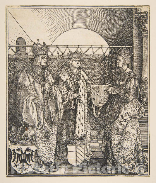 Art Print : Albrecht Dürer - The Betrothal of Philip and Joanna : Vintage Wall Art