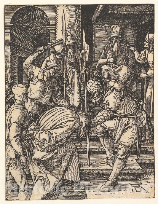 Art Print : Albrecht Dürer - Christ Before Annas, from The Small Passion 2 : Vintage Wall Art