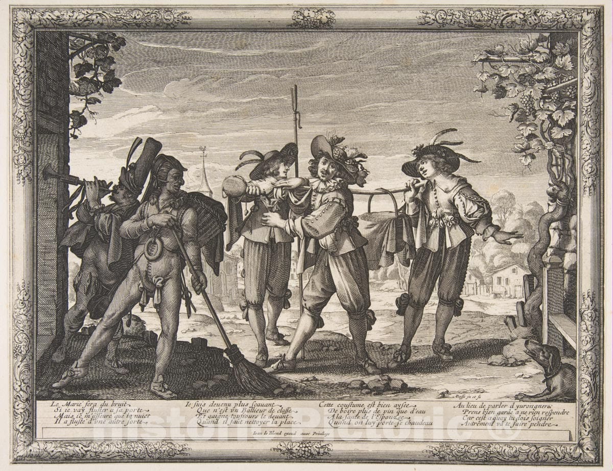 Art Print : Abraham Bosse - Charivari : Vintage Wall Art