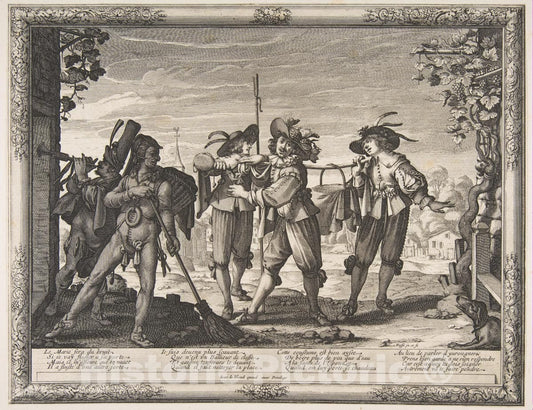 Art Print : Abraham Bosse - Charivari : Vintage Wall Art