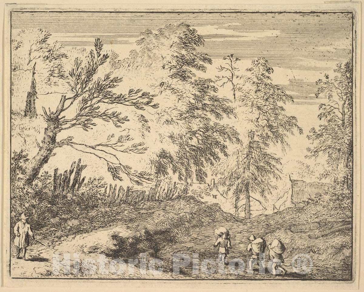 Art Print : Allart Van Everdingen - The Three Porters : Vintage Wall Art