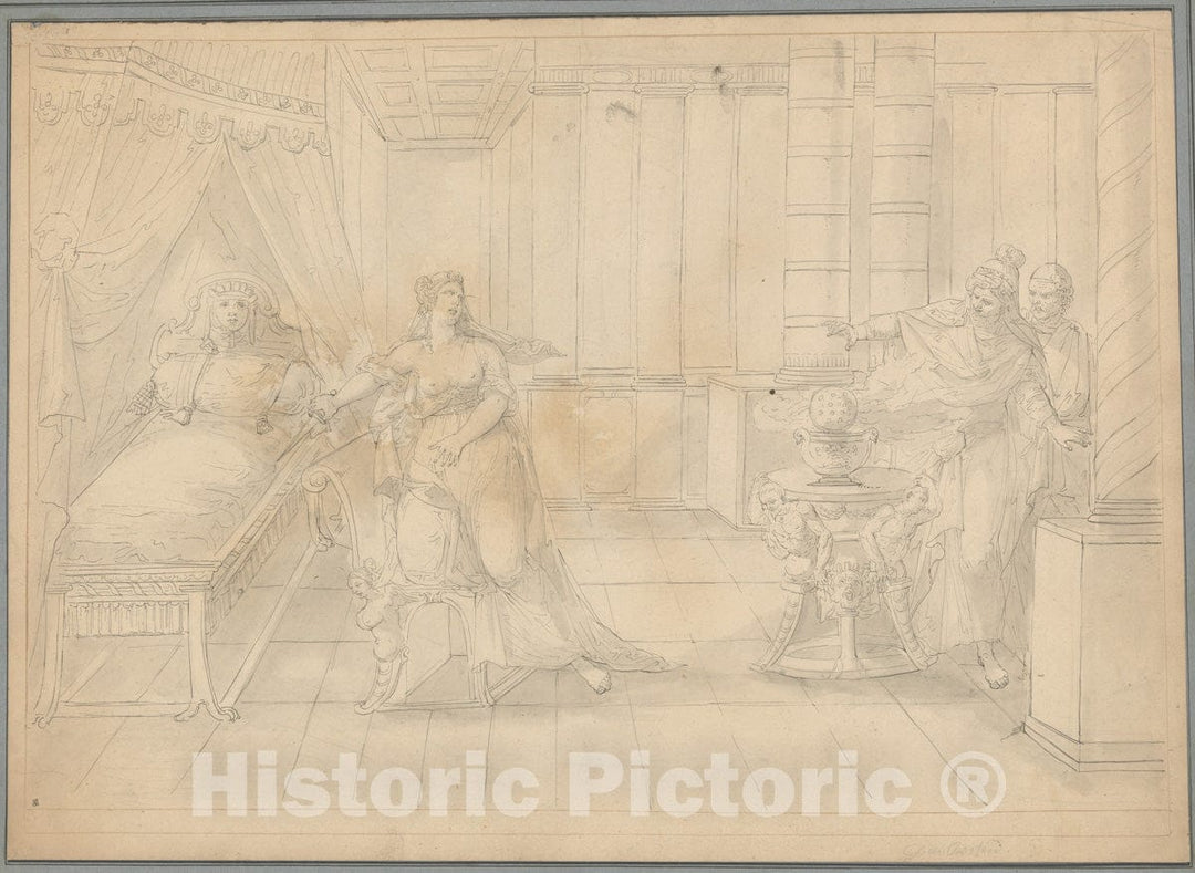 Art Print : François Boitard - A Scene from Ancient History : Vintage Wall Art