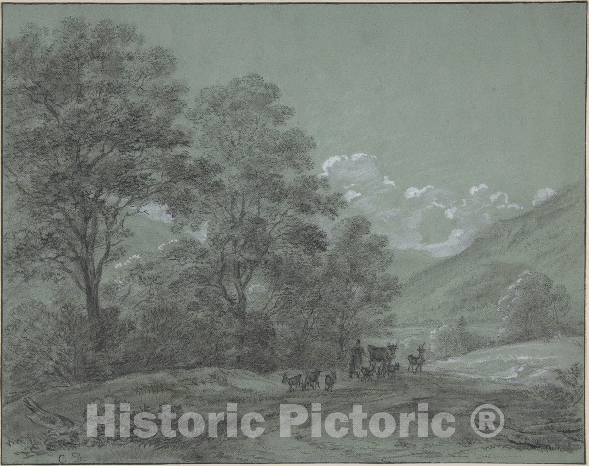Art Print : Cantius Dillis - Landscape Near Ruhpolding : Vintage Wall Art