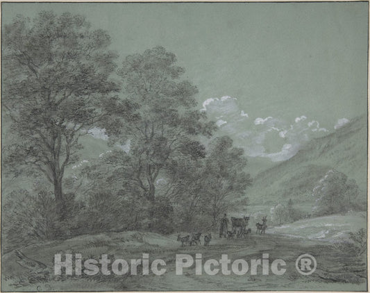 Art Print : Cantius Dillis - Landscape Near Ruhpolding : Vintage Wall Art