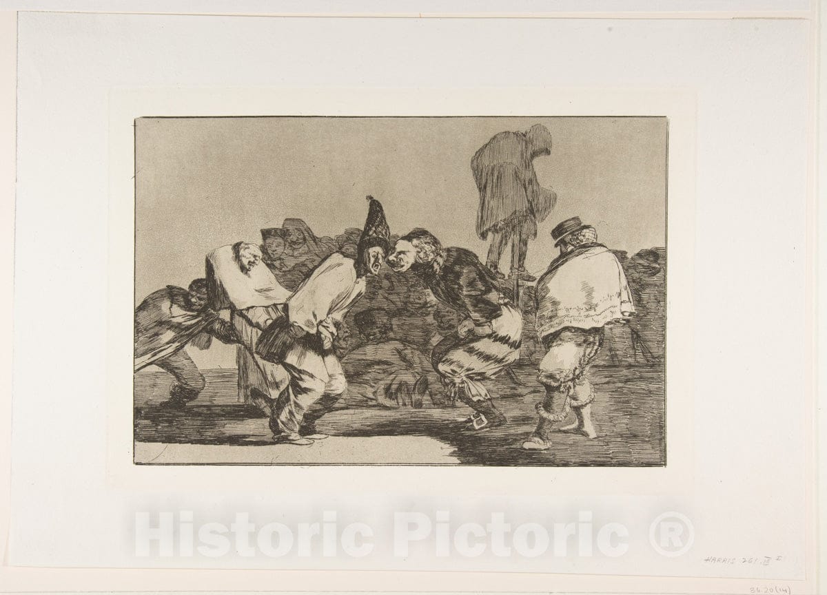 Art Print : Goya - Plate 14 from The 'Disparates': Carnival Folly 1 : Vintage Wall Art
