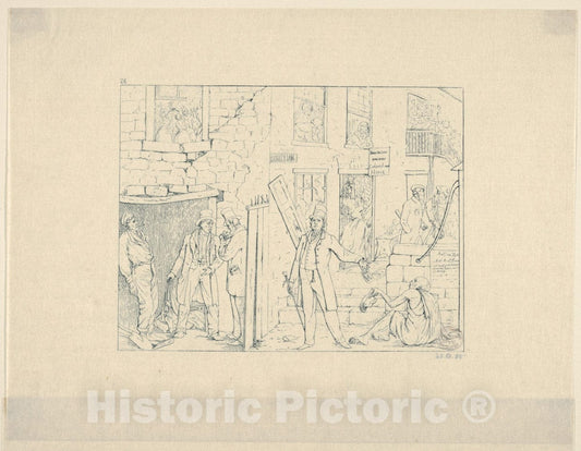 Art Print : Adalbert John Volck - Free Negroes in The North (from Confederate War Etchings) : Vintage Wall Art