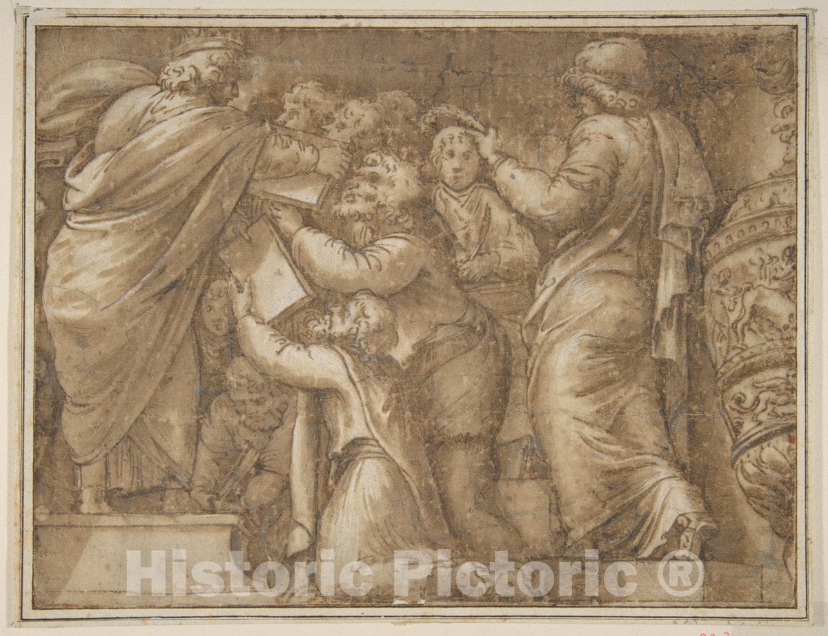 Art Print : After Polidoro da Caravaggio - Historical Scene : Vintage Wall Art