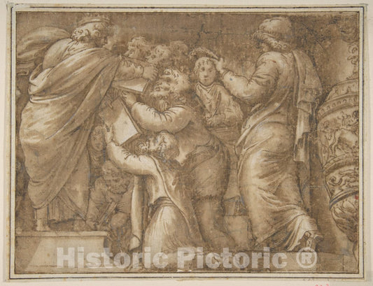 Art Print : After Polidoro da Caravaggio - Historical Scene : Vintage Wall Art