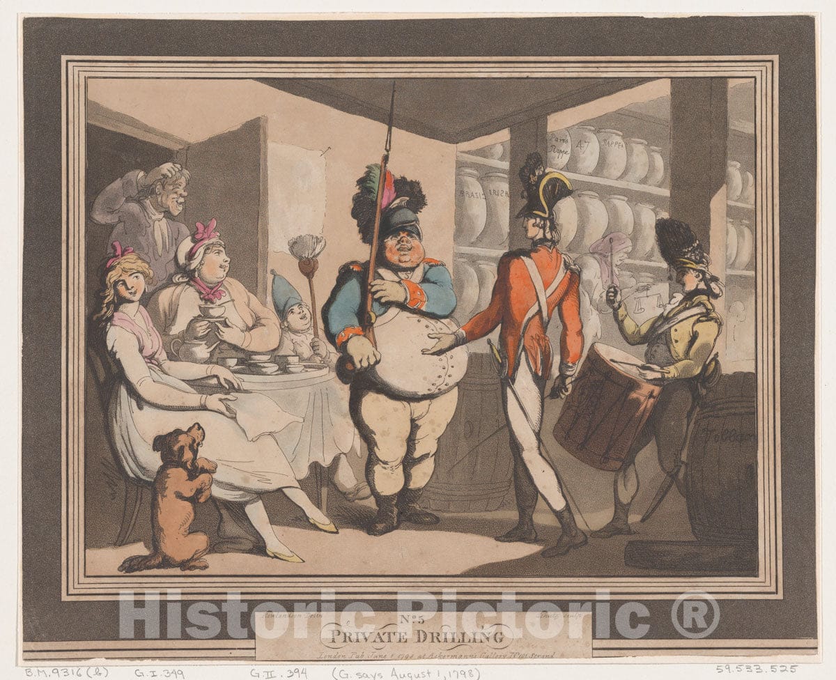 Art Print : Heinrich Joseph Schu?tz - Private Drilling, No 5 : Vintage Wall Art