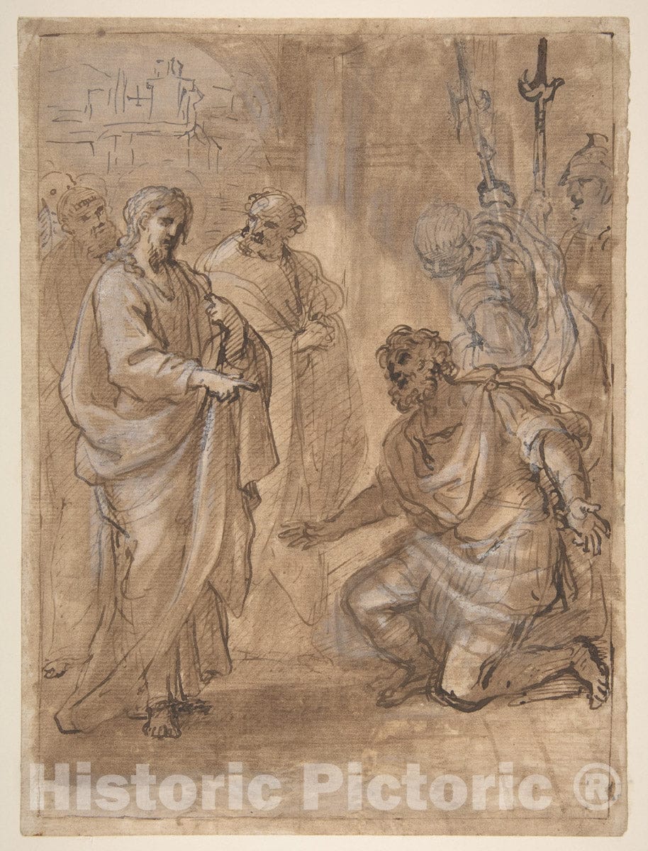 Art Print : Giuseppe Passeri (Passari) - Christ and The Centurion (Recto)