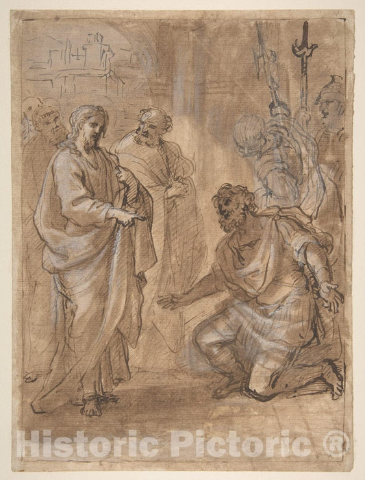 Art Print : Giuseppe Passeri (Passari) - Christ and The Centurion (Recto)