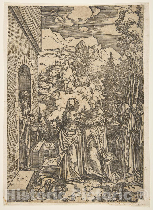 Art Print : Albrecht Dürer - The Visitation, from The Life of The Virgin (Copy) 1 : Vintage Wall Art