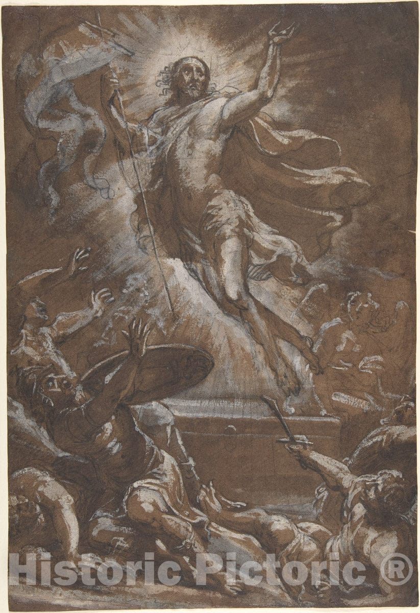 Art Print : Denijs Calvaert - The Resurrection of Christ : Vintage Wall Art