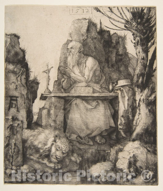 Art Print : Albrecht Dürer - Saint Jerome by The Pollard Willow 1 : Vintage Wall Art