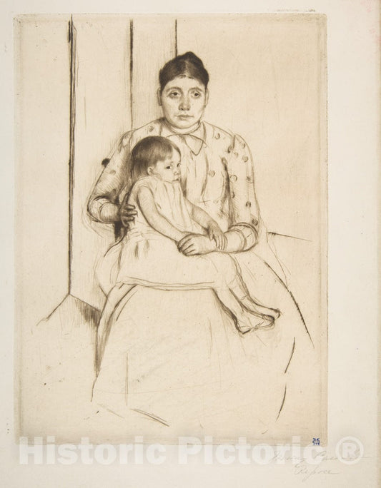 Art Print : Mary Cassatt - Repose : Vintage Wall Art