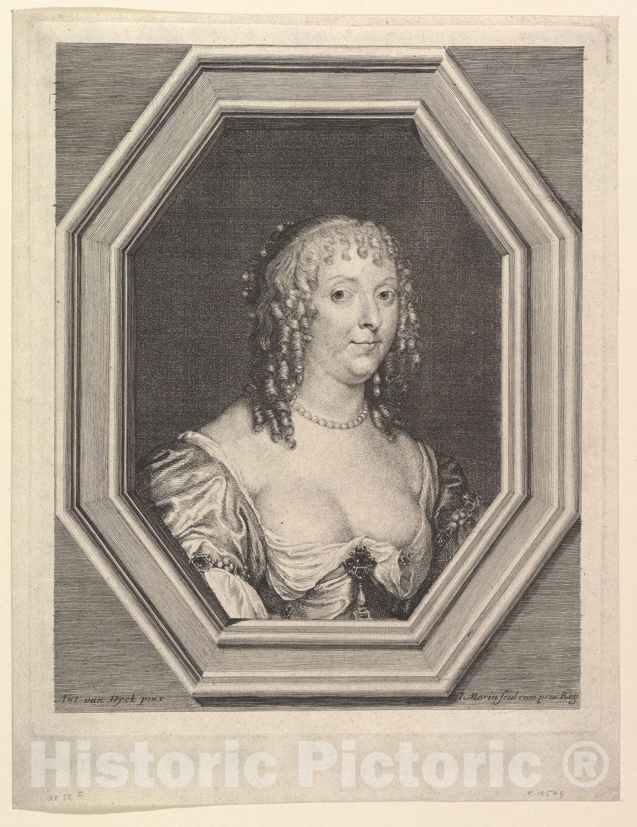 Art Print : Jean Morin - Anne-Sophie Herbert, comtesse de Carnarvon : Vintage Wall Art