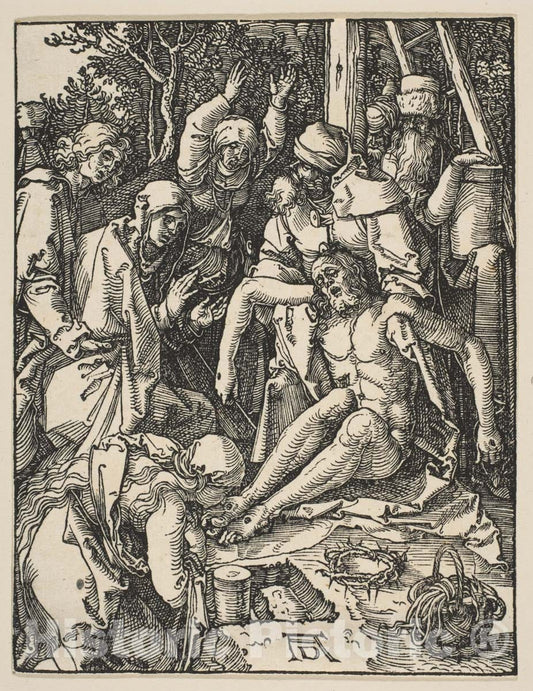 Art Print : Albrecht Dürer - The Lamentation, from The Small Passion 1 : Vintage Wall Art