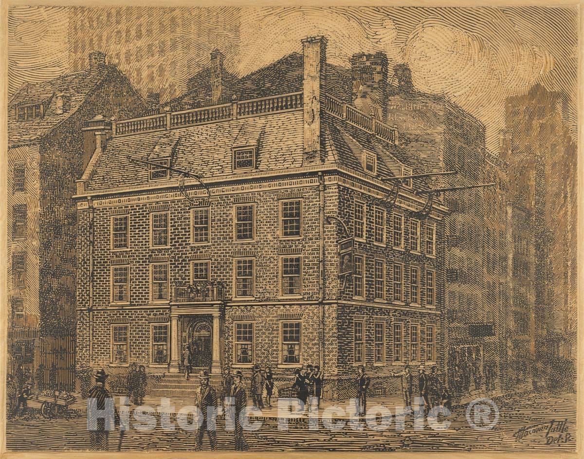 Art Print : Charles Macowin Tuttle - Old Fraunce's Tavern, New York : Vintage Wall Art