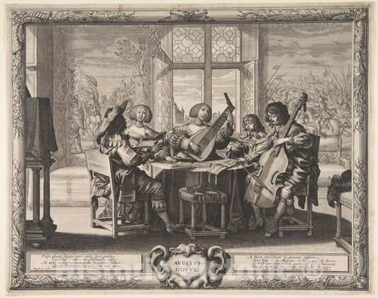 Art Print : Abraham Bosse - Hearing : Vintage Wall Art