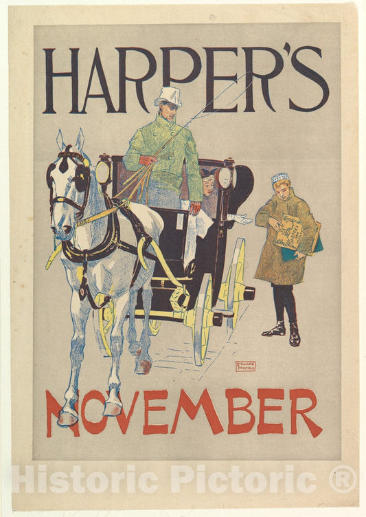 Art Print : Edward Penfield - Harper's, November 2 : Vintage Wall Art