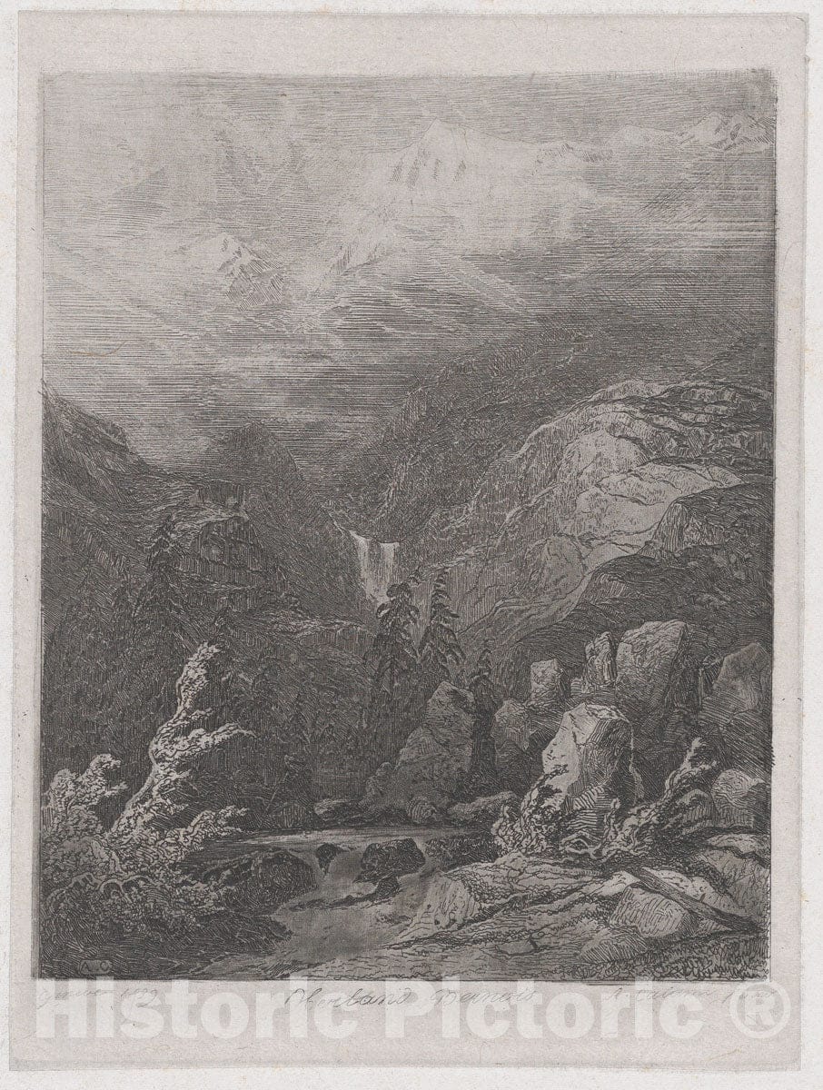 Art Print : Alexandre Calame - Landscape 3 : Vintage Wall Art
