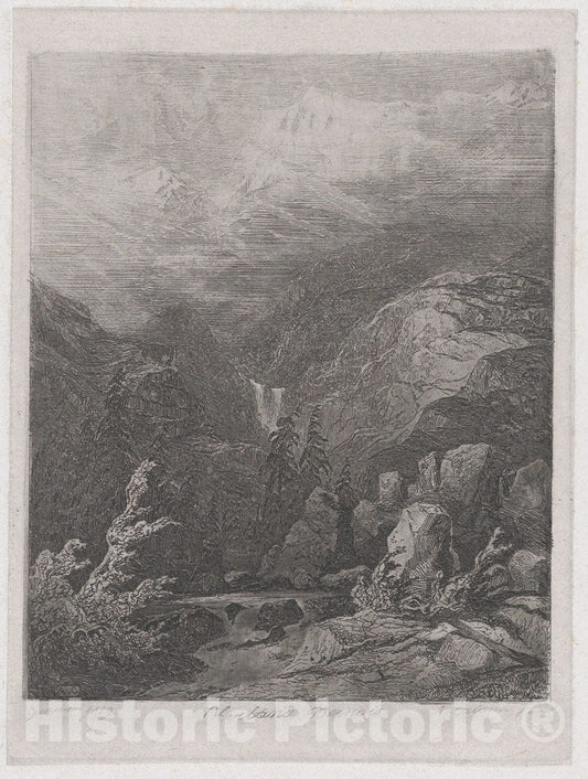 Art Print : Alexandre Calame - Landscape 3 : Vintage Wall Art