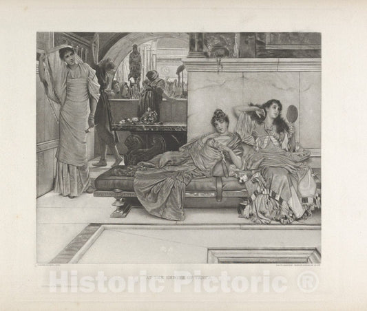 Art Print : Sir Lawrence Alma-Tadema - at The Shrine of Venus : Vintage Wall Art