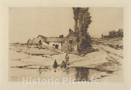 Art Print : Charles Adams Platt - A Brittany Farm : Vintage Wall Art