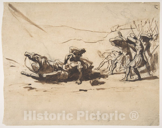Art Print : Pier Francesco Mola - Conversion of Saint Paul : Vintage Wall Art