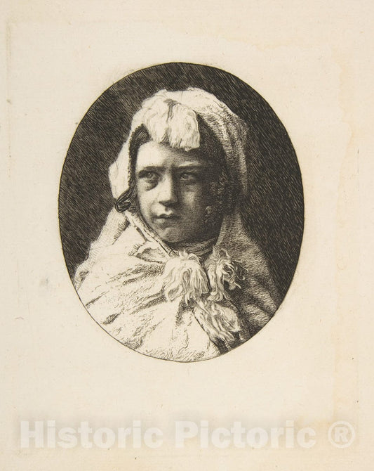 Art Print : Félix Bracquemond - Henri Houssaye, as a Child : Vintage Wall Art