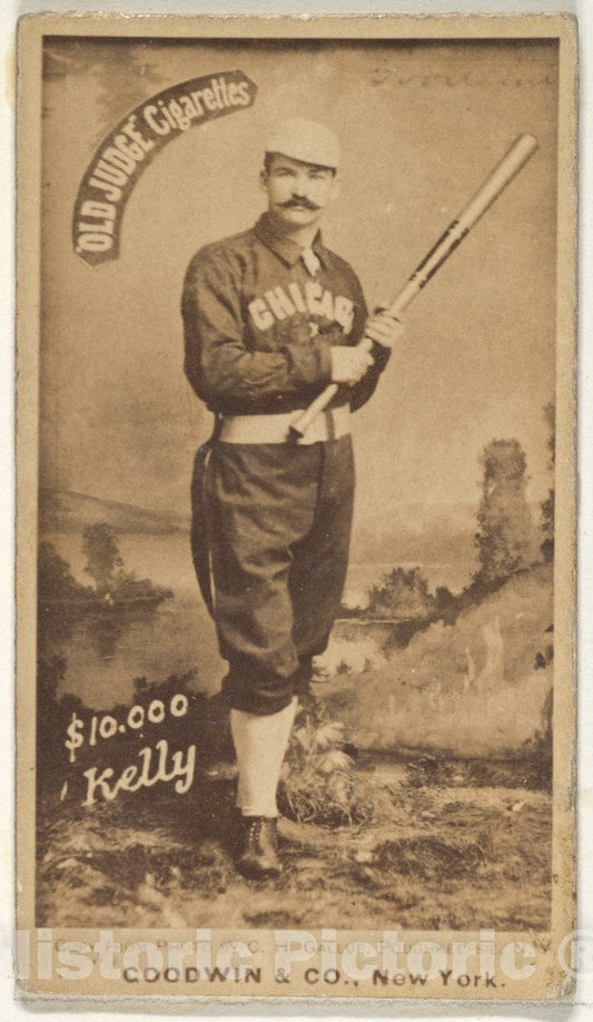 Photo Print : Issued by Goodwin & Company - $10,000 Kelly, Chicago, from The Old Judge Series (N172) for Old Judge Cigarettes 2 : Vintage Wall Art