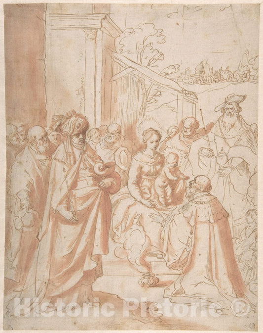 Art Print : Frans Francken II - Adoration of The Magi : Vintage Wall Art